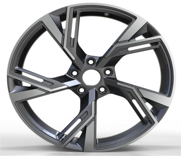 20X9.0 WF Aftermarket Wheel ML0085-4 Black Machine Face 5X112/66.45, ET 30 mm