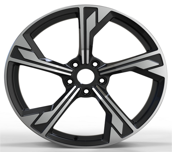 20X9.0 WF Aftermarket Wheel ML0089-3 Black Machine Face 5X112/66.45, ET 30 mm