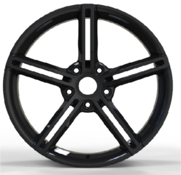 22X9.5 WF Aftermarket Wheel ML0073-20 Glossy Black 5X108/63.4, ET 35 mm