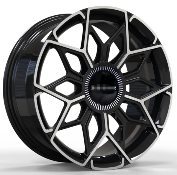 20X9.0 WF Aftermarket Wheel ML0481-1 Black Machine Face 5X108/63.4, ET 35 mm