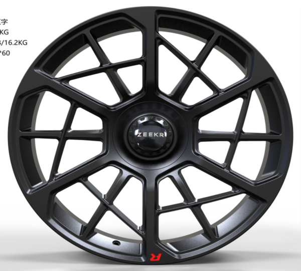 21X9.0 WF Aftermarket Wheel ML0385-1 Matt Black, Red 5X108/63.4, ET 30 mm