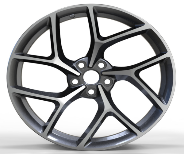 19X9.0 WF Aftermarket Wheel ML0142-2 Black Machine Face 5X108/63.4, ET 40 mm