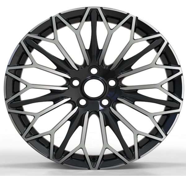 19X8.5 WF Aftermarket Wheel ML0093 Black Machine Face 5X114.3/60.1, ET 35 mm