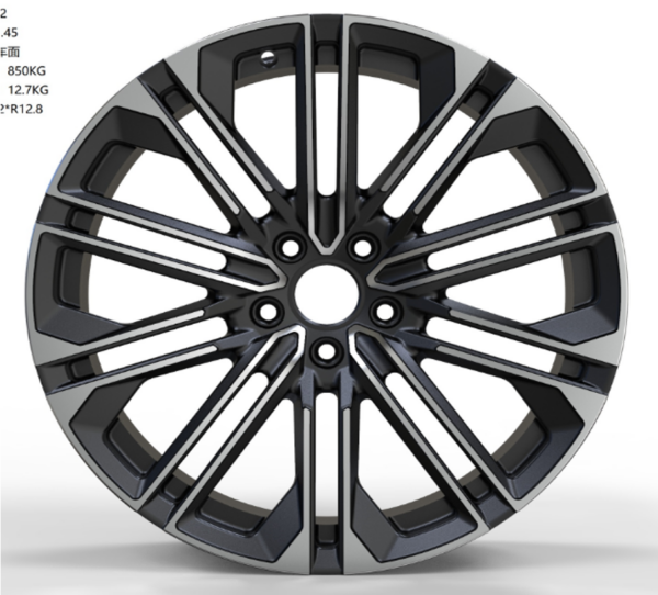 19X8.5 WF Aftermarket Wheel ML0323-1L Matt Black Machine Face 5X112/66.45, ET 30 mm