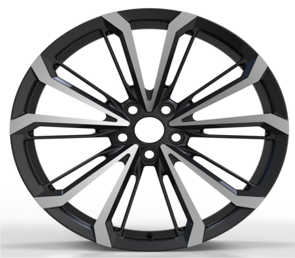 20X8.5 WF Aftermarket Wheel ML0134-2 Black Machine Face 5X114.3/60.1, ET 30 mm