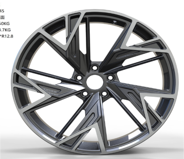 20X9.0 WF Aftermarket Wheel ML0352-1 Black Machine Face 5X112/66.45, ET 30 mm