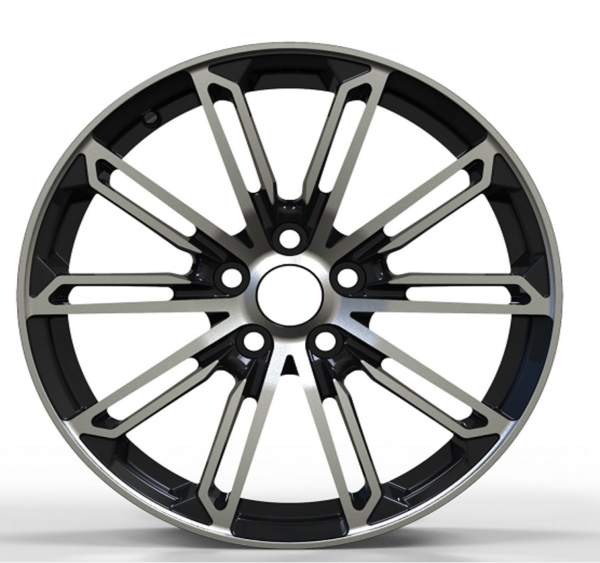 18X8.0 WF Aftermarket Wheel ML0216-1L Black Machine Face 5X114.3/60.1, ET 35 mm