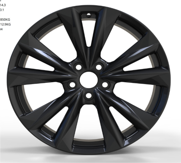 19X8.5 WF Aftermarket Wheel ML0338-2 Hyper Black 5X114.3/60.1, ET 35 mm