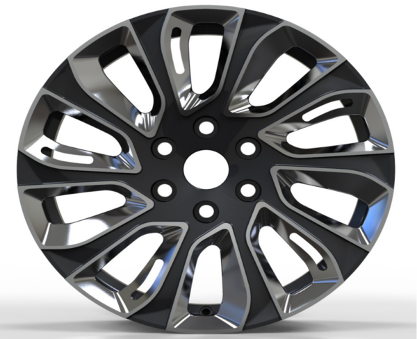 18X8.0 WF Aftermarket Wheel ML0253 Glossy Black ,  Polish 6X130/75, ET 35 mm