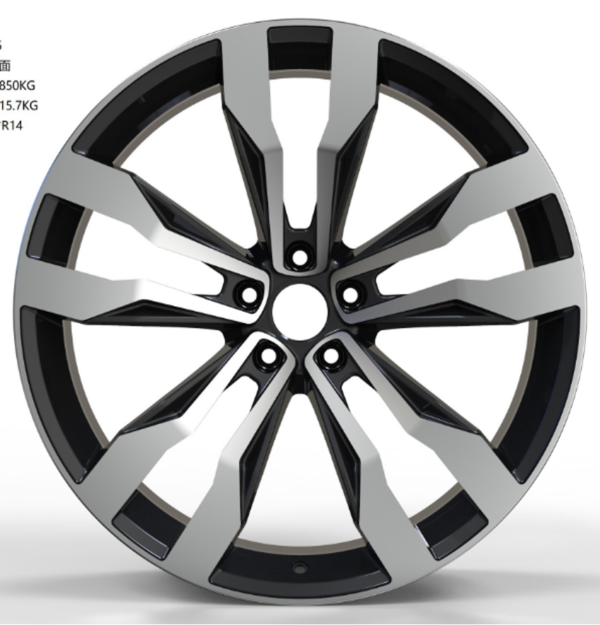 20X9.5 WF Aftermarket Wheel ML0305-7 Gunmetal Machine Face 5X130/71.56, ET 45 mm