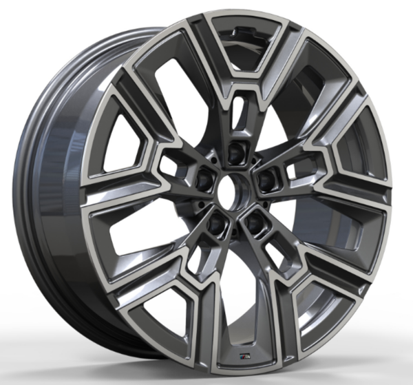 20X8.5 WF Aftermarket Wheel ML0467-8 Black Machine Face 5X112/66.5, ET 30 mm