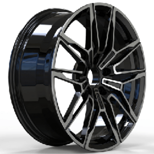 20X8.5 WF Aftermarket Wheel ML0038 Black Machine Face 5X112/66.5, ET 25 mm