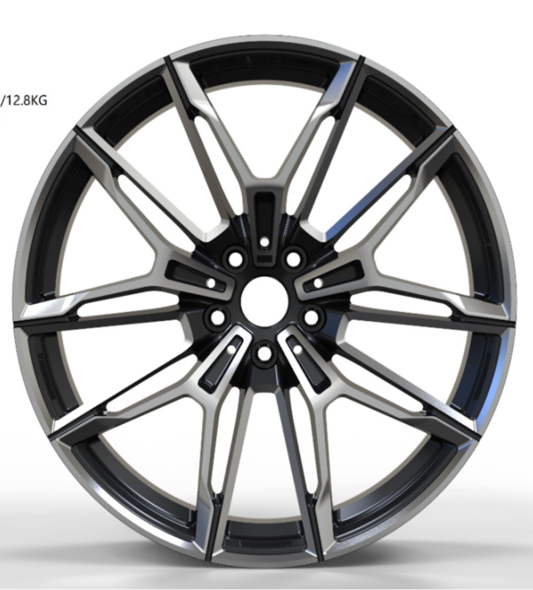 20X9.5 WF Aftermarket Wheel ML0377-7 Matt Gunmetal Machine Lip 5X112/66.5, ET 35 mm