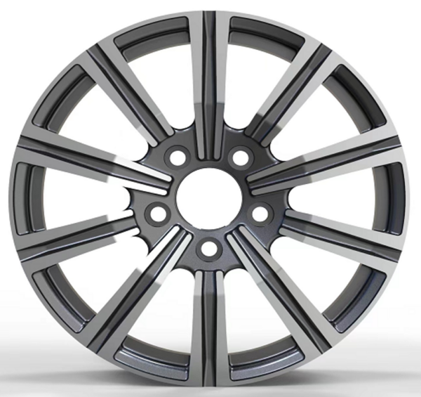 18X8.0 WF Aftermarket Wheel ML0009-1L Black Machine Face 5X150/110, ET 35 mm