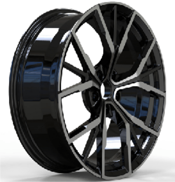 19X8.5 WF Aftermarket Wheel ML0039-2A Black Machine Face 5X120/72.26, ET 30 mm