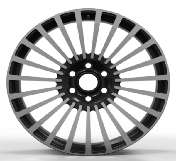 22X9.0 WF Aftermarket Wheel ML0008-1 Black Machine Face 6X139.7/78.1, ET 30 mm