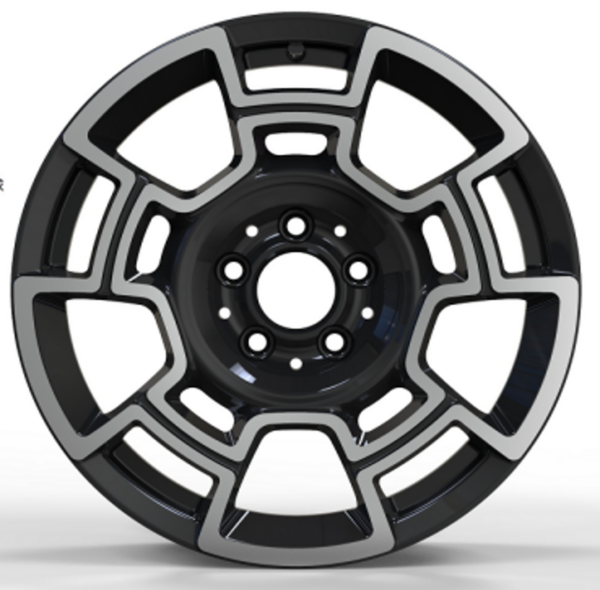 19X8.5 WF Aftermarket Wheel ML0082-6 Black Machine Face 5X114.3/67.1, ET 36 mm