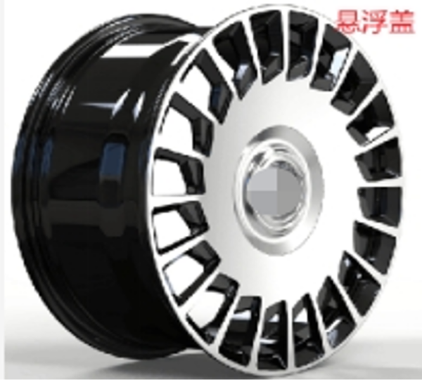 18X8.0 WF Aftermarket Wheel ML0007-2 Black Machine Face 5X112/67.1, ET 40 mm