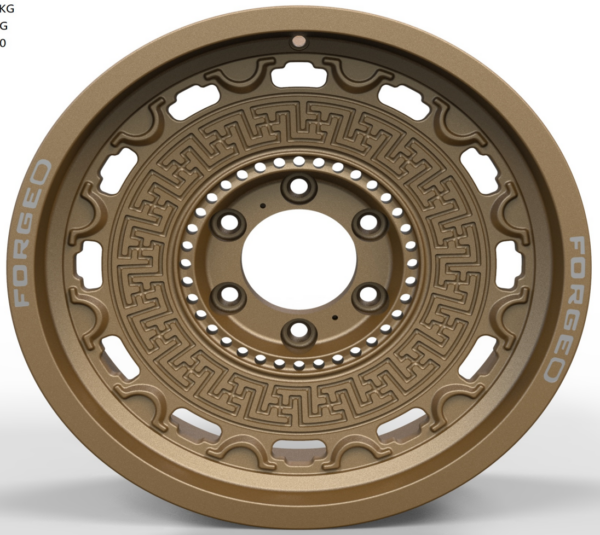 22X12.0 WF Aftermarket Wheel ML0351-5 Matt Bronze, Milling 6X139.7/100, ET -50 mm