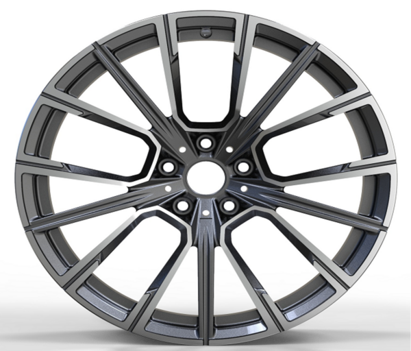 18X8.0 WF Aftermarket Wheel ML0092-7 Gunmetal Machine Face 5X120/72.56, ET 30 mm