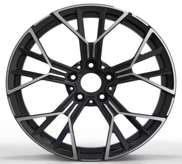 19X8.5 WF Aftermarket Wheel ML0094-2 Black Machine Face 5X120/72.56, ET 30 mm