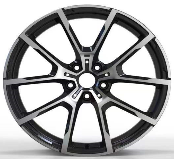 18X8.0 WF Aftermarket Wheel ML0097-2L Black Machine Face 5X112/66.5, ET 30 mm