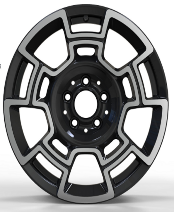 20X9.5 WF Aftermarket Wheel ML0082-4 Black Machine Face 5X120/72.56, ET 30 mm