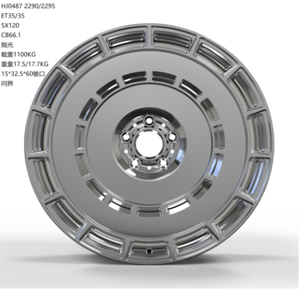 22X9.5 WF Aftermarket Wheel ML0487-3 Brush 5X120/66.1, ET 35 mm