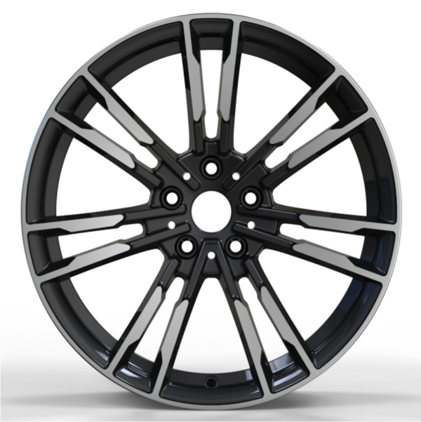 18X8.0 WF Aftermarket Wheel ML0128-2 Black Machine Face 5X120/72.56, ET 30 mm