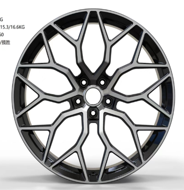 23X9.5 WF Aftermarket Wheel ML0398-7 Glossy Black 5X120/72.56, ET 38 mm