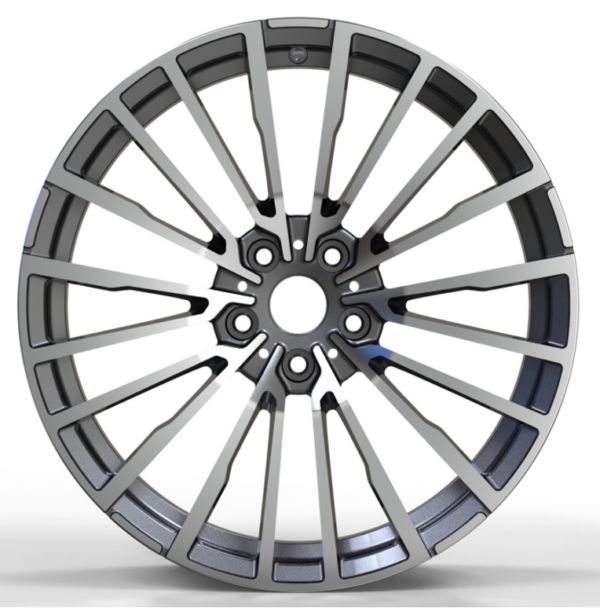 19X9.5 WF Aftermarket Wheel ML0139-3 Gunmetal Machine Face 5X120/72.56, ET 35 mm