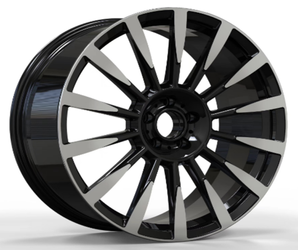 21X9.5 WF Aftermarket Wheel ML0479 Black Machine Face 5X120/72.56, ET 38 mm