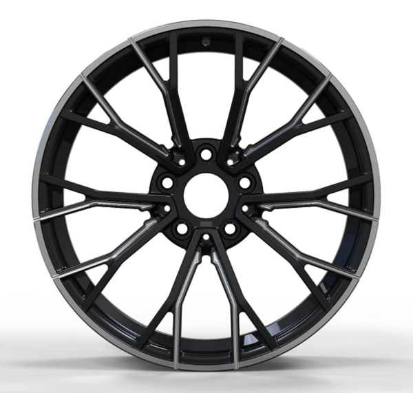 19X8.5 WF Aftermarket Wheel ML0153-1L Black Machine Lip , Milling 5X120/72.56, ET 30 mm