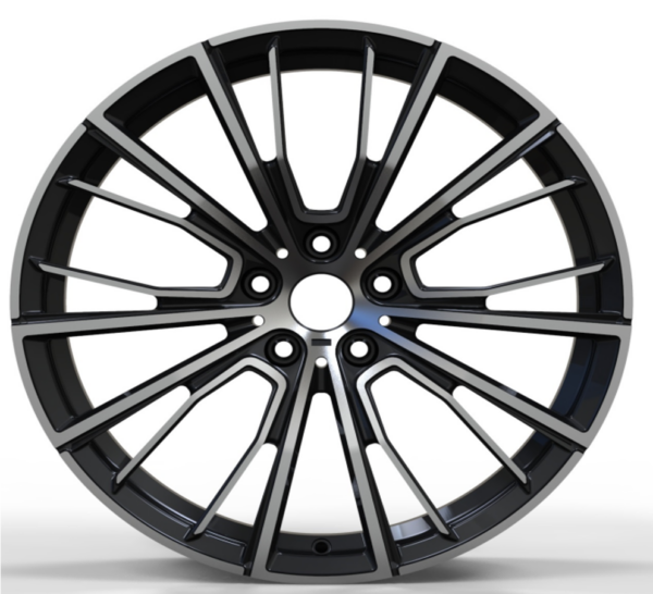 19X9.5 WF Aftermarket Wheel ML0161-2-1 Black Machine Face 5X120/72.56, ET 35 mm