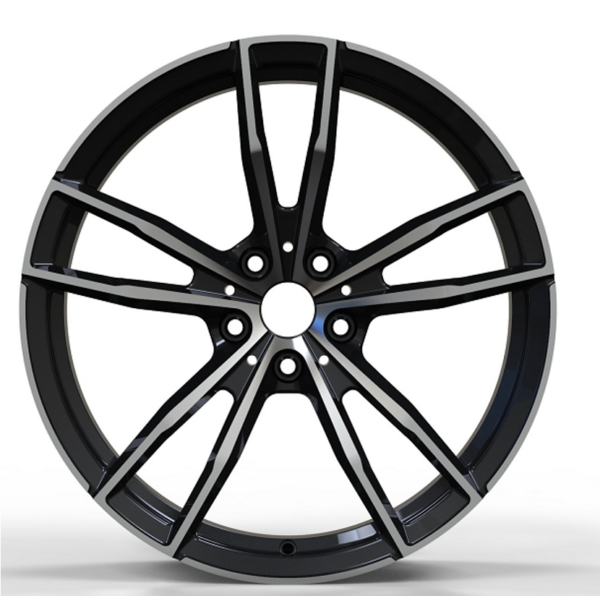 18X8.5 WF Aftermarket Wheel ML0191-1 Black Machine Face 5X112/66.5, ET 35 mm