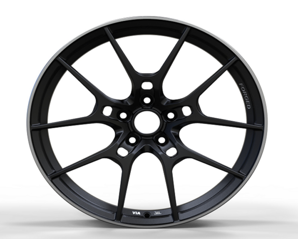 19X8.5 WF Aftermarket Wheel ML0231-4 Matt Gunmetal Machine Lip, Milling 5X112/66.5, ET 30 mm