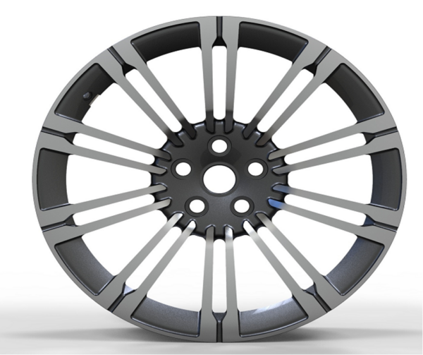 21X9.5 WF Aftermarket Wheel ML0198-1 Gunmetal Machine Face 5X120/72.56, ET 45 mm