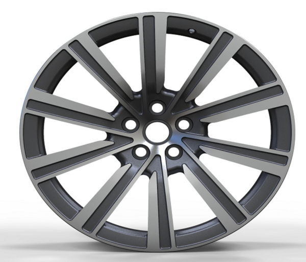 21X9.5 WF Aftermarket Wheel ML0219 Gunmetal Machine Face 5X120/72.56, ET 45 mm