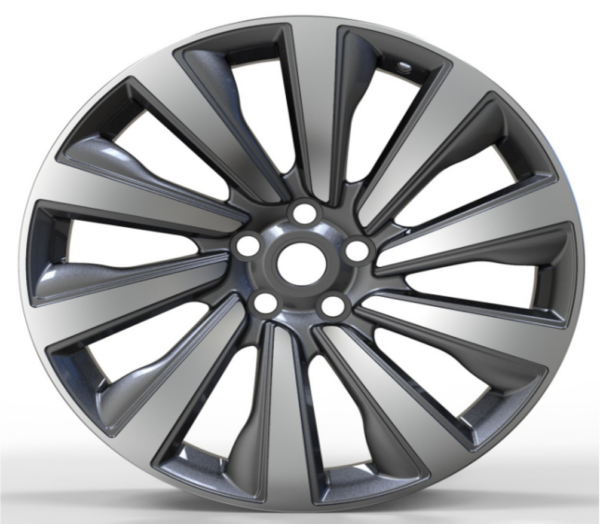 21X9.5 WF Aftermarket Wheel ML0279 Gunmetal Machine Face 5X120/72.56, ET 42.5 mm