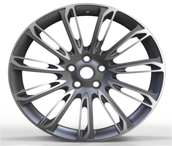 21X9.5 WF Aftermarket Wheel ML0109-1 Matt Gunmetal Machine Face 5X120/72.56, ET 45 mm