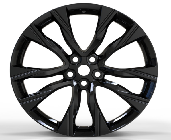 22X9.5 WF Aftermarket Wheel ML0112-1 Glossy Black 5X120/72.56, ET 45 mm