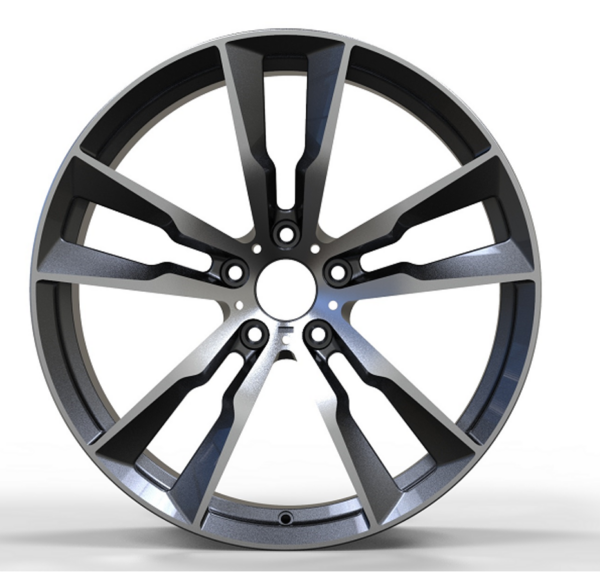 20X10.0 WF Aftermarket Wheel ML0261 Gunmetal Machine Face 5X120/74.1, ET 40 mm