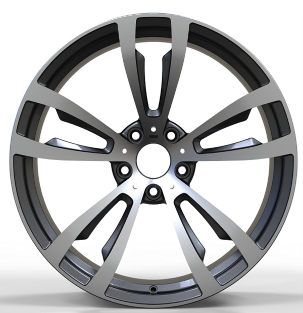 20X10.0 WF Aftermarket Wheel ML0180 Gunmetal Machine Face 5X120/74.1, ET 40 mm