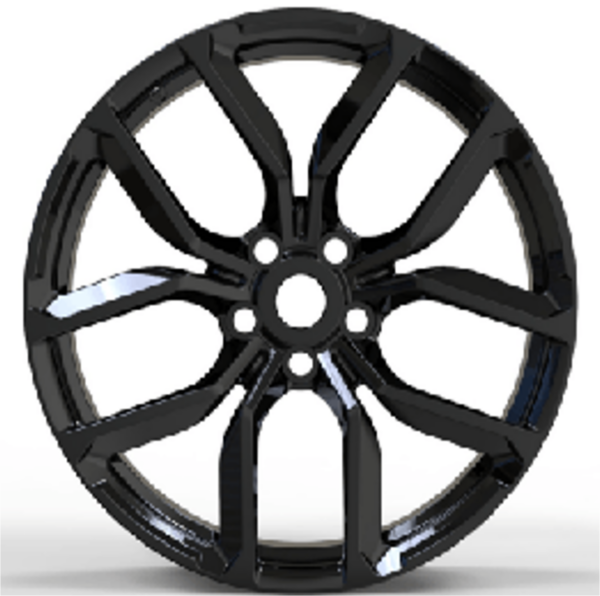 19X8.5 WF Aftermarket Wheel ML0041-1 Glossy Black 5X120/72.56, ET 38 mm