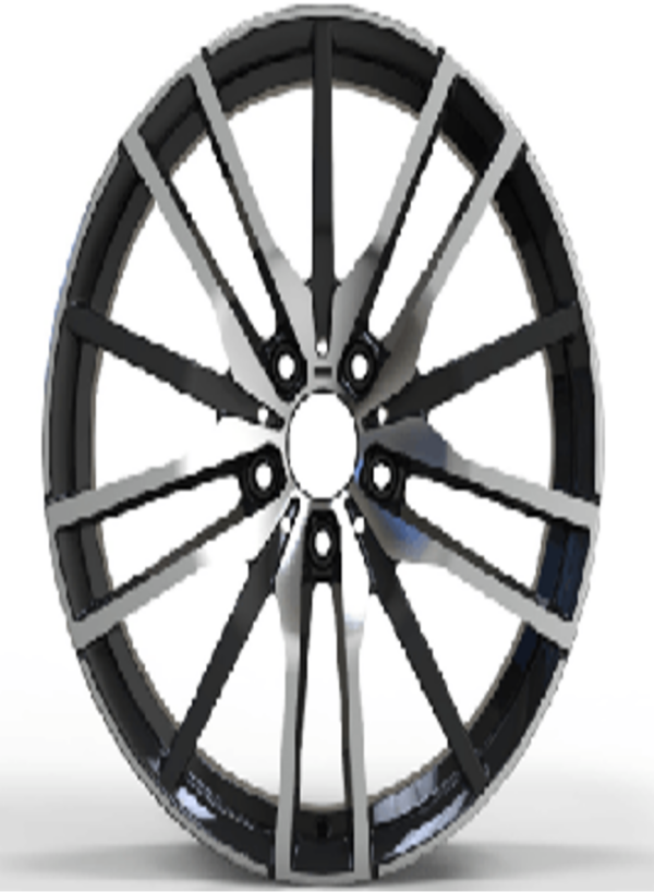 20X10.5 WF Aftermarket Wheel ML0058-1 Black Machine Face 5X112/66.5, ET 38 mm