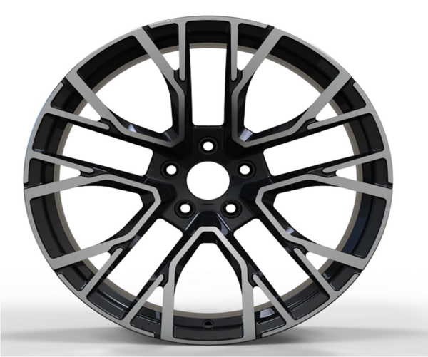 20X11.0 WF Aftermarket Wheel ML0182-1 Black Machine Face 5X120/74.1, ET 37 mm