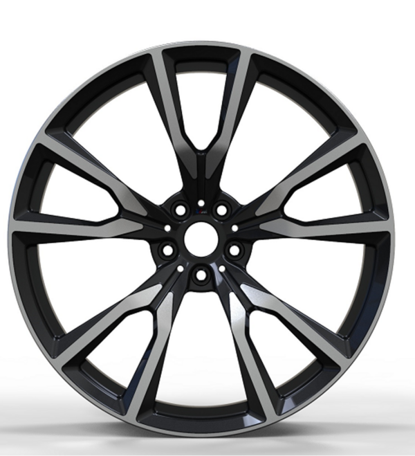 22X10.5 WF Aftermarket Wheel ML0241-1 Black Machine Face 5X112/66.5, ET 40 mm