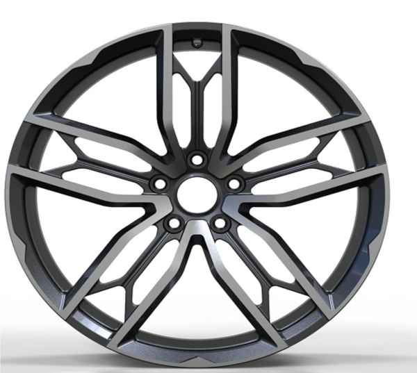 19X8.5 WF Aftermarket Wheel ML0076 Gunmetal Machine Face 5X114.3/67.1, ET 35 mm