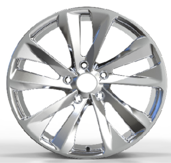 18X8.0 WF Aftermarket Wheel ML0063-1L Polish 5X120/67.1, ET 38 mm