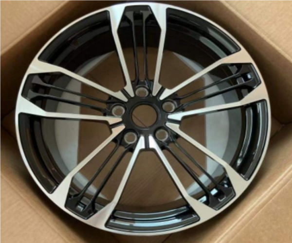 19X8.5 WF Aftermarket Wheel TX130 Black Machine Face 5X120/66.9, ET 33 mm